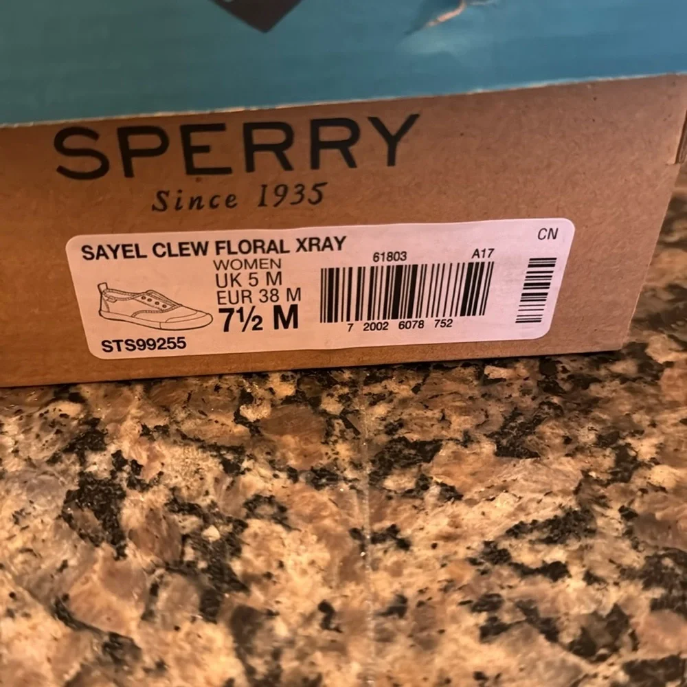 Sperry Sayel Clew Floral Xray NIB 7.5 - Picture 9 of 10